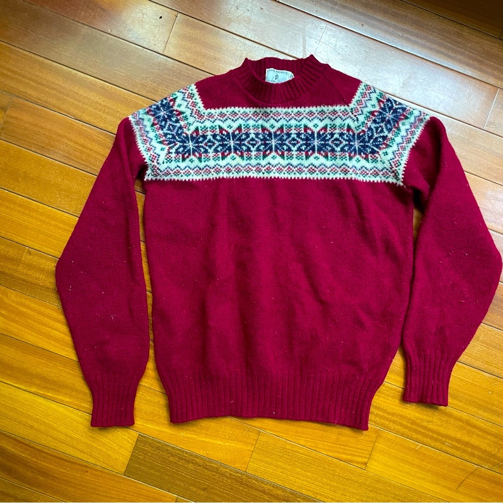 Wool fair isle sweater